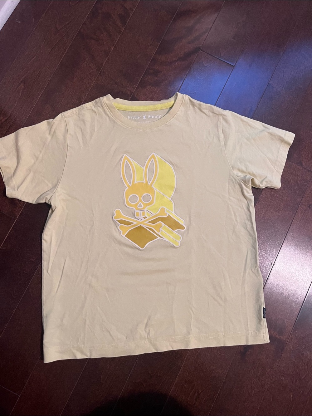 Psycho Bunny Kids Pale Yellow Graphic Tee